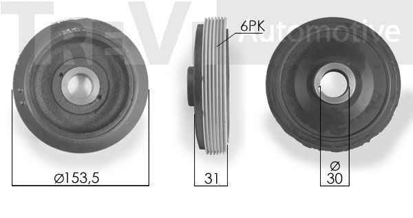 TREVI AUTOMOTIVE Rihmaratas,väntvõll PC1054